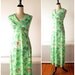1970s Dress // Waterlily Print 1970s Maxi Dress // Boho Maxi Dress // medium - large.