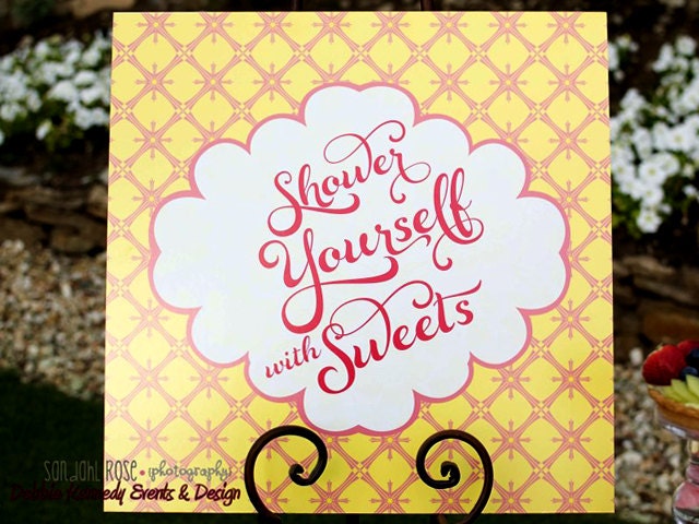 Garden Party Bridal Shower Backdrop Sign - DIY Print - Shower printables Il_570xn