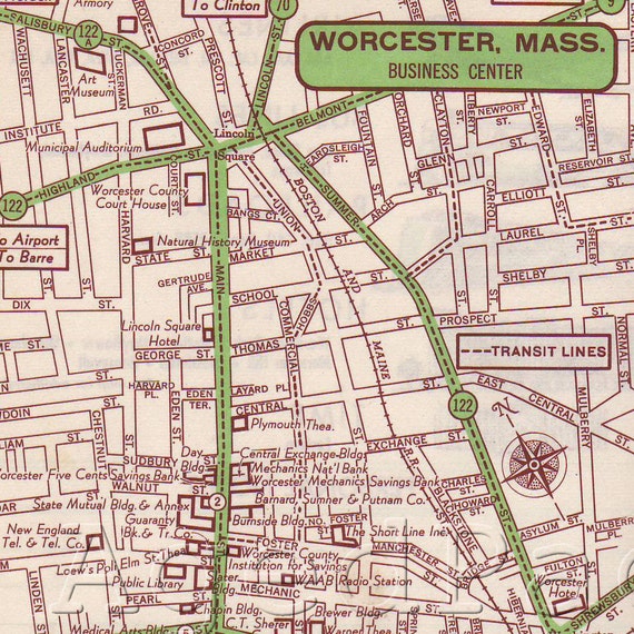 worcester-massachusetts-map-print-1951-us-city-street-by-agedpage