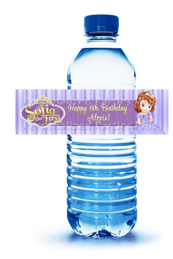 Sofia the First "Happy Birthday" water bottle labels: Downloadable & Printable Il_570xn