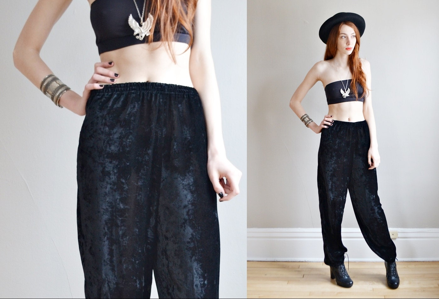 velvet harem pants