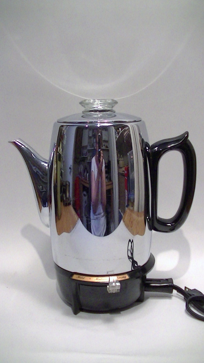 Automatic GE Chrome Bakelite Coffee Percolator by Lifeinmommatone