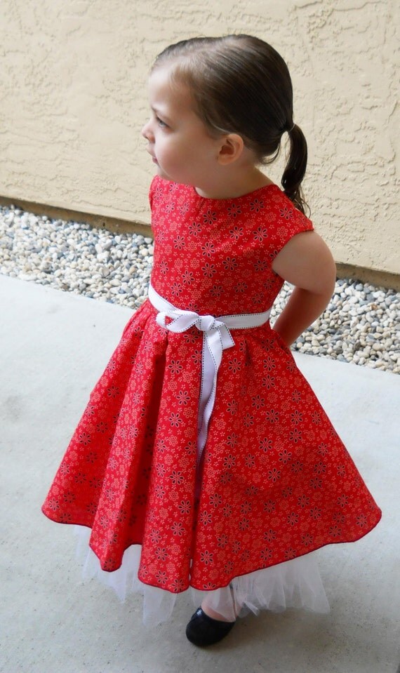 Red Floral Girls Dress Il_570xn
