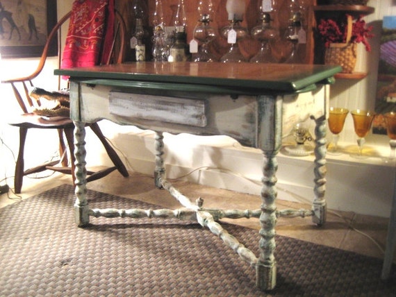 antique enamel top kitchen table with pull out leaves