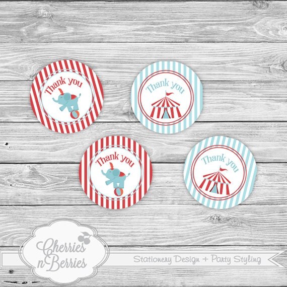 Circus Printable Favor Tags Il_570xn
