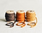 Thick Cotton Twine Naturals Pack - Chocolate Brown, Burnt Orange and Amber - 10 Yards Each - thatchandthistleco