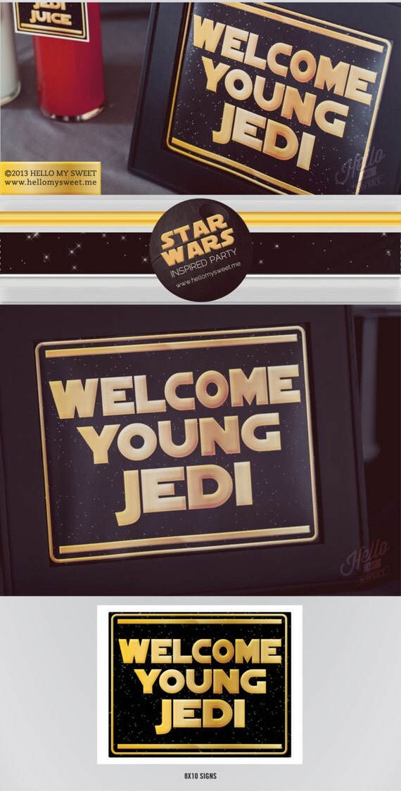 Star Wars 8x10 Sign Party Printable Decorations by HelloMySweet