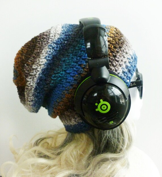Slouchy Gaming Beanie Men beanie Crochet slouch hat by Cuteling