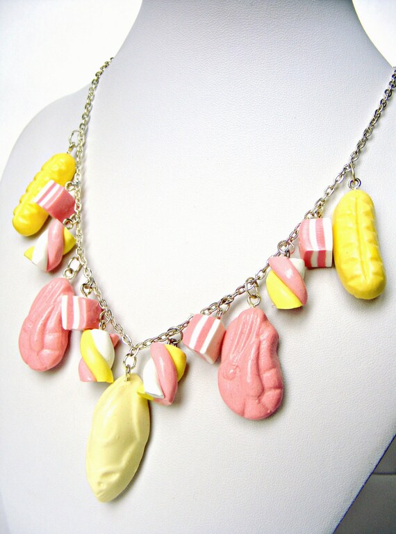 Kawaii Food Necklace Polymer Clay Food Jewelry by Sweetystuff