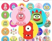 Yo Gabba Gabba 30 - 2 Inch Circle Images for Birthday Cupcake Toppers, Badges - Instant Download