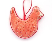 Red Chicken Decoration / Ornament