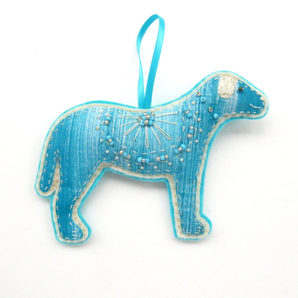 Dog Decoration / Ornament - Turquoise Blue