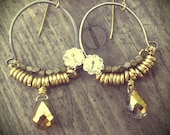 bohemian gypsy earrings swarovski brass