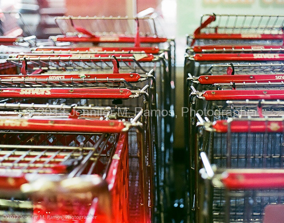 Thrift Store Shopping Carts - film print - Urban Decay 16x20 - SALE