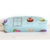 Boxy pencil / cosmetic pouch - macaroon in mint