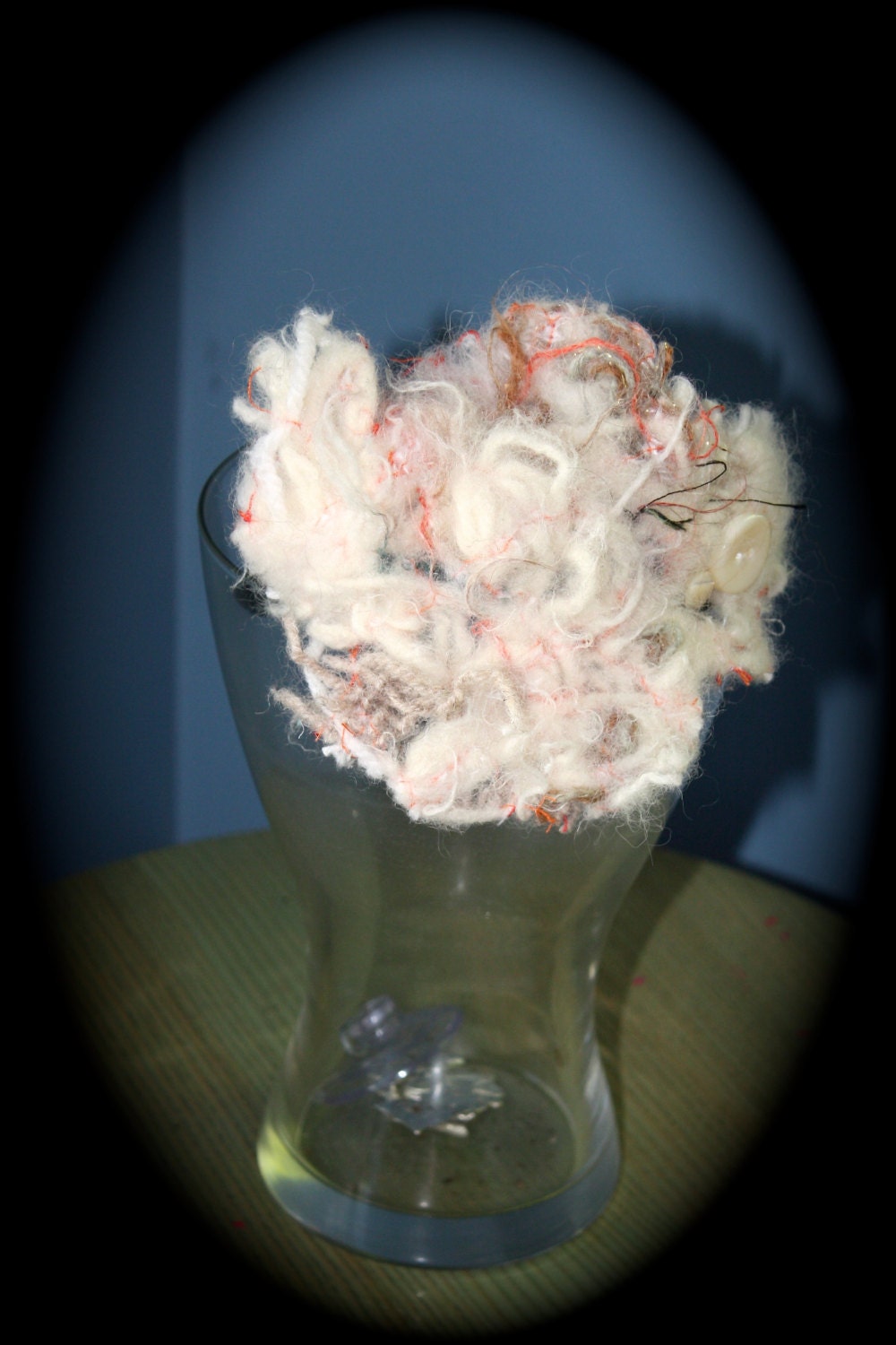 Snow White, a Headband made from thrums