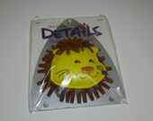 Iron On 3D Plush Applique Lion with Fringe Hair Cartoon Kiddie
