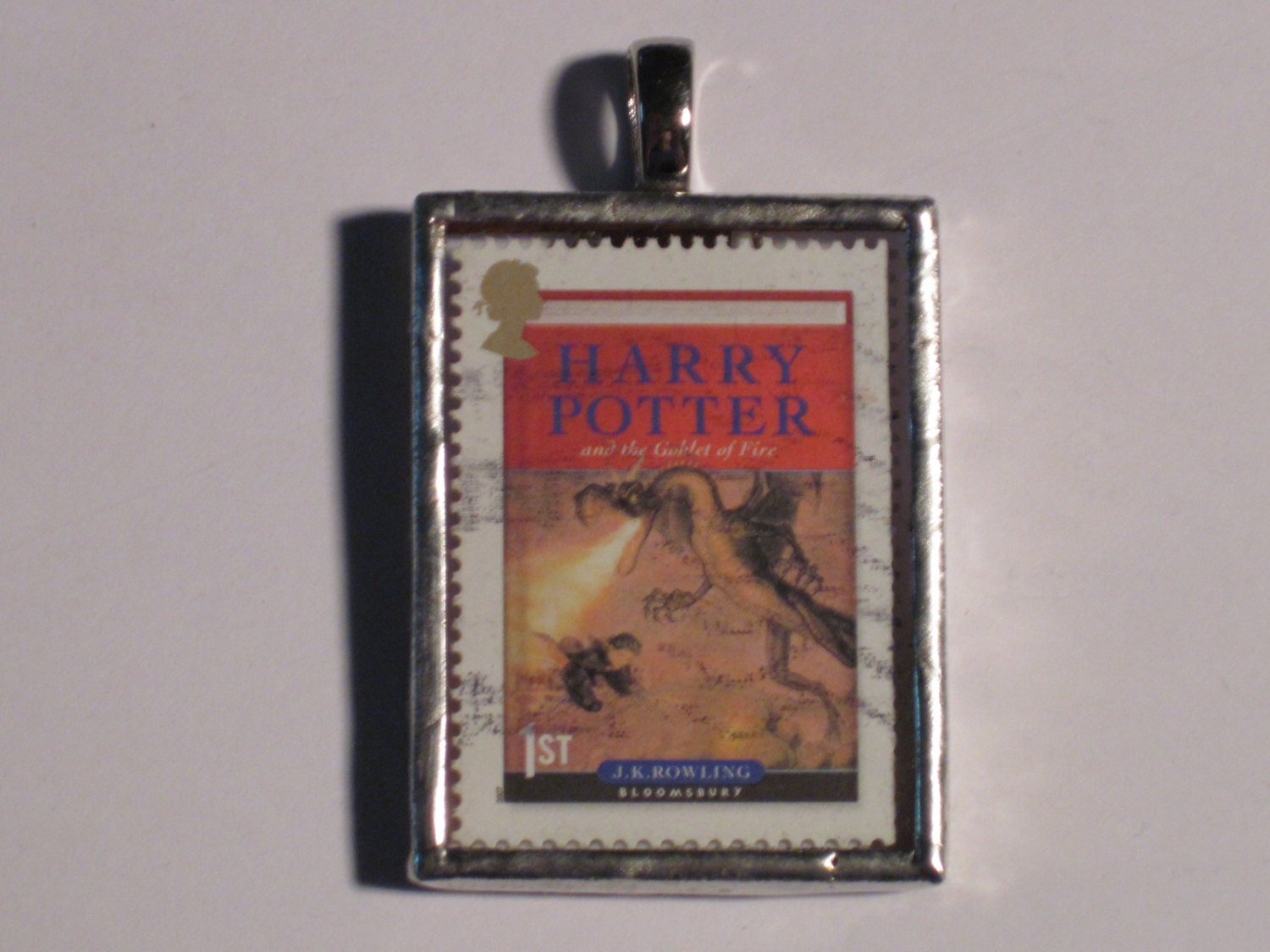 Postage Stamp Pendant - Harry Potter - Goblet of Fire - Book Four