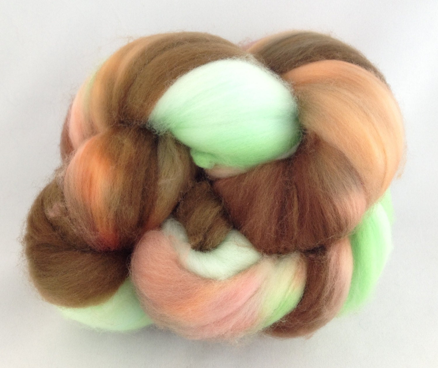 Superwash Merino top, 4oz, Chocolate Mint Fudge