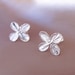 Sterling Silver Flower Post Earrings - Hydrangea