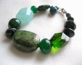 Chunky Green Stone Bracelet