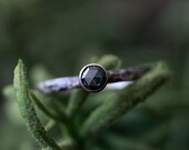 blue rose cut diamond rustic ring, 14k gold, sterling silver, eco friendly engagement ring