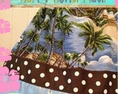 HAWAIIAN Palm Tree Luau Twirly girl's Skirt from Happy Honu Maui
