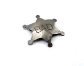 Custom Sheriff''s Badge Brooch - hand stamped and personalized with your choice of words or names
