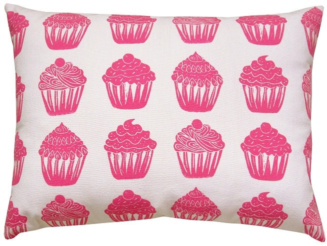 cupcake accent sham pillow or travel pillow