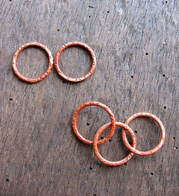 Earring and Necklace Link Set in Paprika - Patina Copper Artisan Components