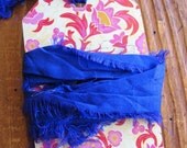 Blue Violet Recycled Sari Silk Ribbon - 1 Yard