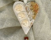 Fabric heart art