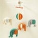 Musical ELEPHANT CARNIVAL Baby Mobile (Artist Choice Colors) -  for Modern Nursery, Baby Crib, Playroom (listing for one)