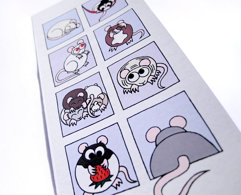 Rat Card (blues) - Blank