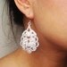 Vintage Style Bridal Wedding Earrings, Silver Filigree Chandelier Bridal Earrings, Swarovski Crystal and Pearl Wedding Earrings, MIRIAM