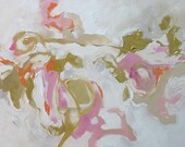 MOVING SALE - Original Abstract Painting Modern Expressionist Art Non Representational Acrylic Painting on Canvas by Linda Monfort