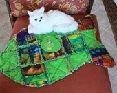 Catnip Mat In Bold Batik With Spring Green