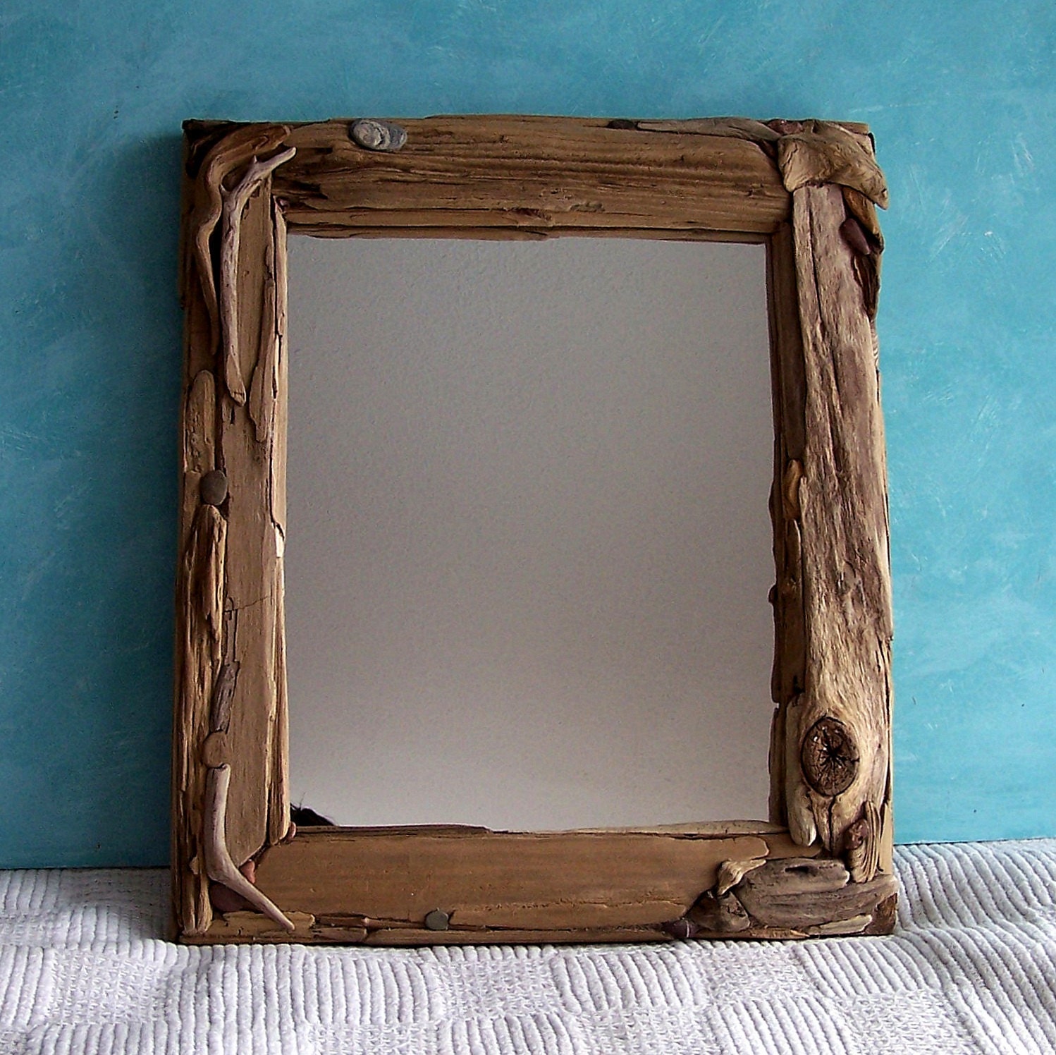 Driftwood Mirror, Beach Cottage Decor