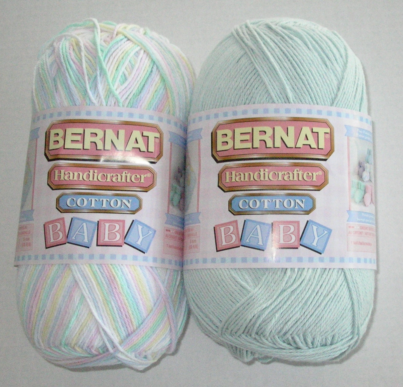 Cotton Yarn Bernat Handicrafter Baby and Blue 26 ounces total