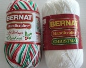 Christmas Cotton Yarns Bernat Handicrafter 26 ounces total