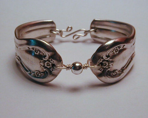 Silver Knife Bracelet Silverware Jewelry Recycled Daybreak Sterling Bead Made to Order