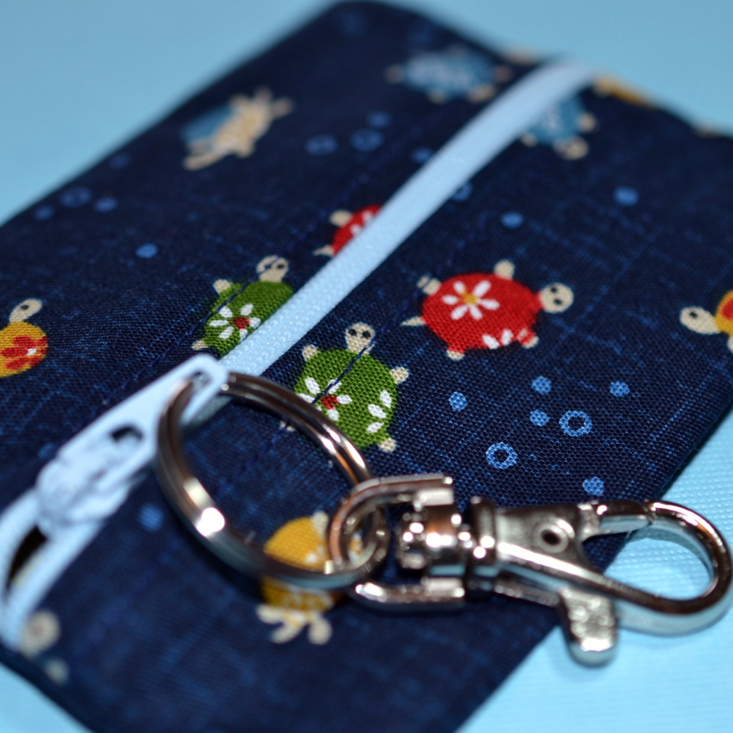 Blue Turtle Zip It Card Case & Coin Purse - Myrtle the Turtle and Friends