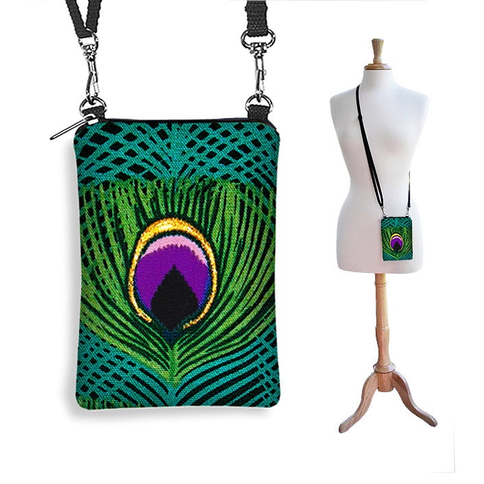 ... Phone Case Small Crossbody Bag iPhone 4,4s,5 Cross Body Purse Peacock