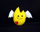 Valentine Batling Keychain Charm Plush - Yellow