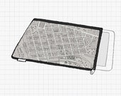 iPad & Moleskine Sleeve - Melbourne Streetmap