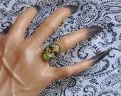 Ghastly Green Skull Ring