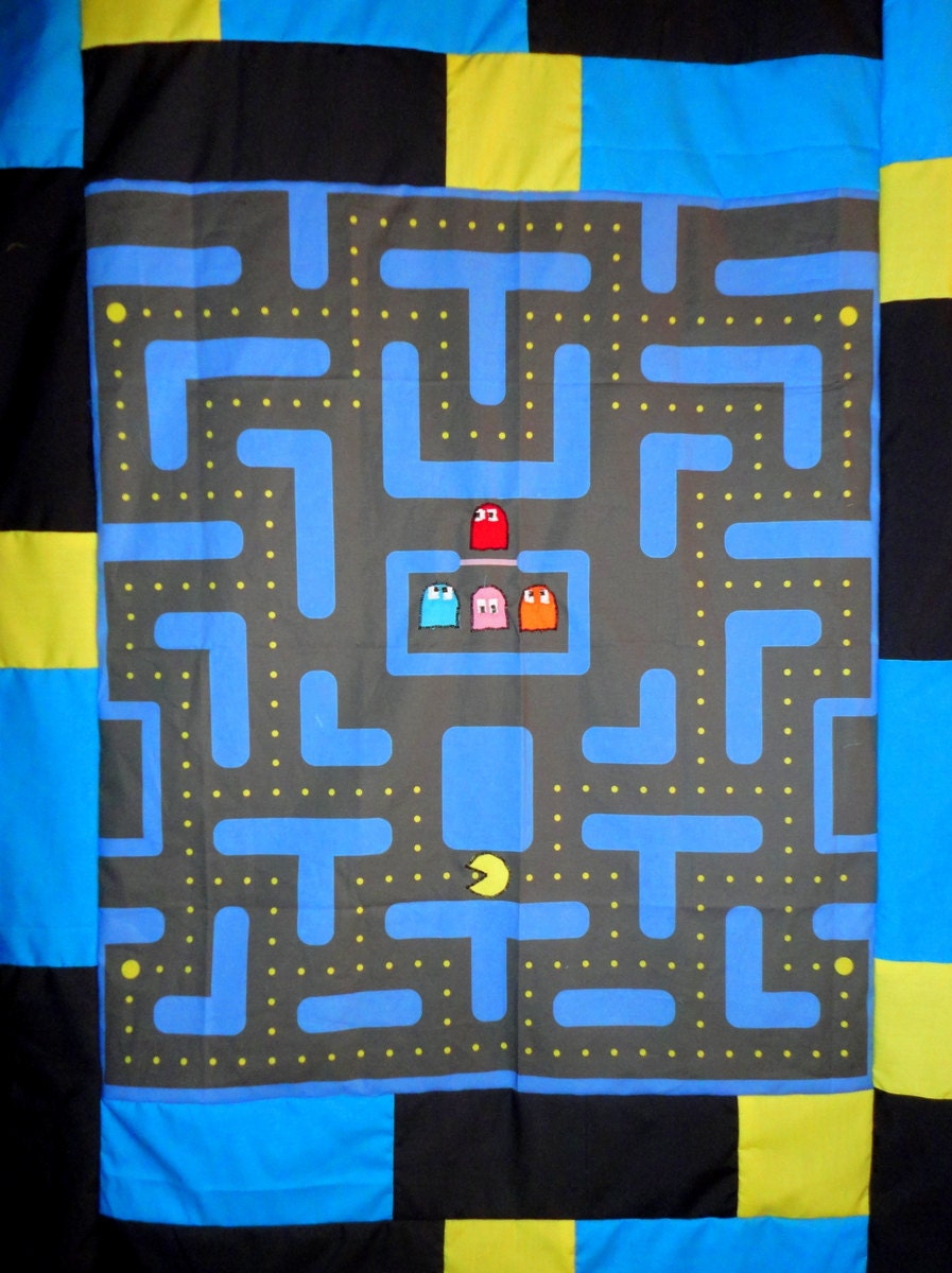 Handmade Old School Video Game FULL Size Quilt -  Custom - Plus 50% Off Coupon