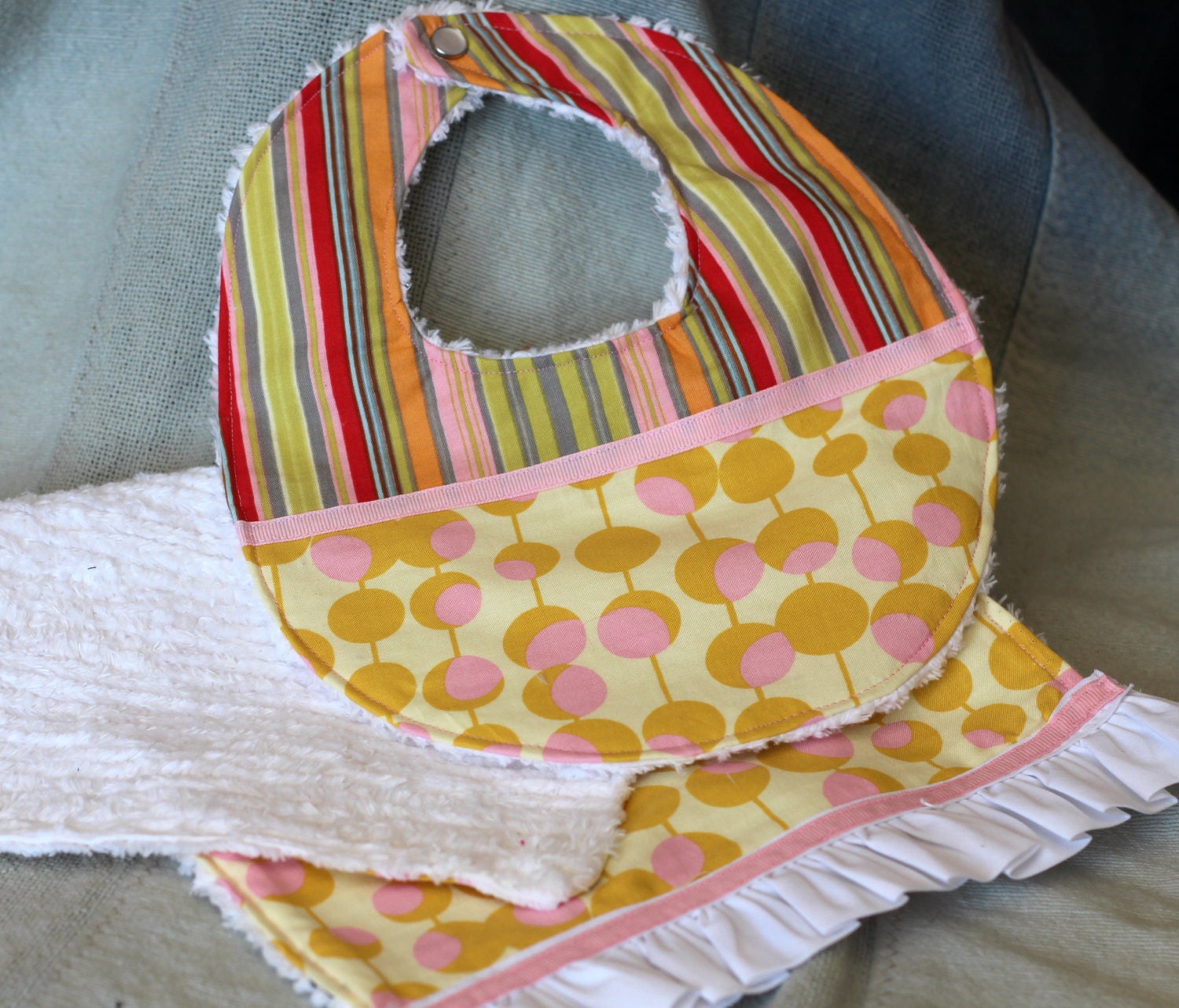 Amy Butler Bib and Burper Set