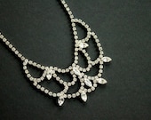 Vintage Rhinestone Ornate Necklace