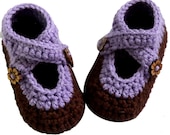Baby Double Strap Booties (crochet pattern)